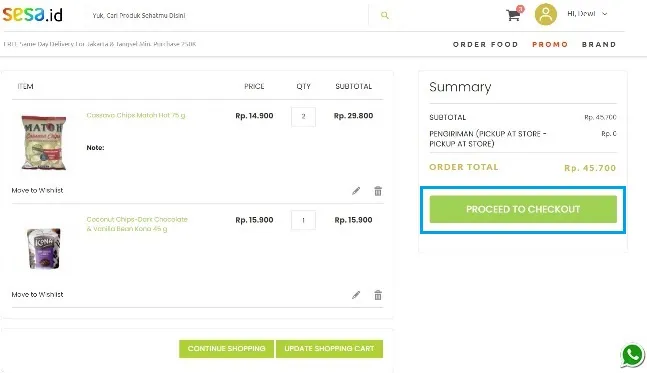 Cara Belanja di SESA (5)