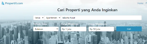 Pencarian Apartemen di Properti1