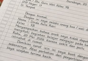 Contoh Surat Izin Sekolah yang Bisa Langsung Kamu Pakai, Lengkap dan Mudah