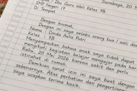 Contoh Surat Izin Sekolah yang Bisa Langsung Kamu Pakai, Lengkap dan Mudah