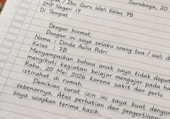 Contoh Surat Izin Sekolah yang Bisa Langsung Kamu Pakai, Lengkap dan Mudah